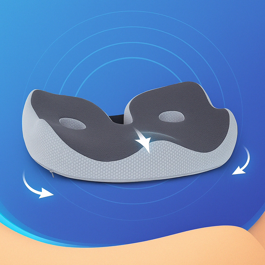 OrthoFlex Ergonomic Memory Foam Cushion For Posture Support