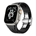 Premium Butterfly Buckle Rubber Band FKM For Apple Watch
