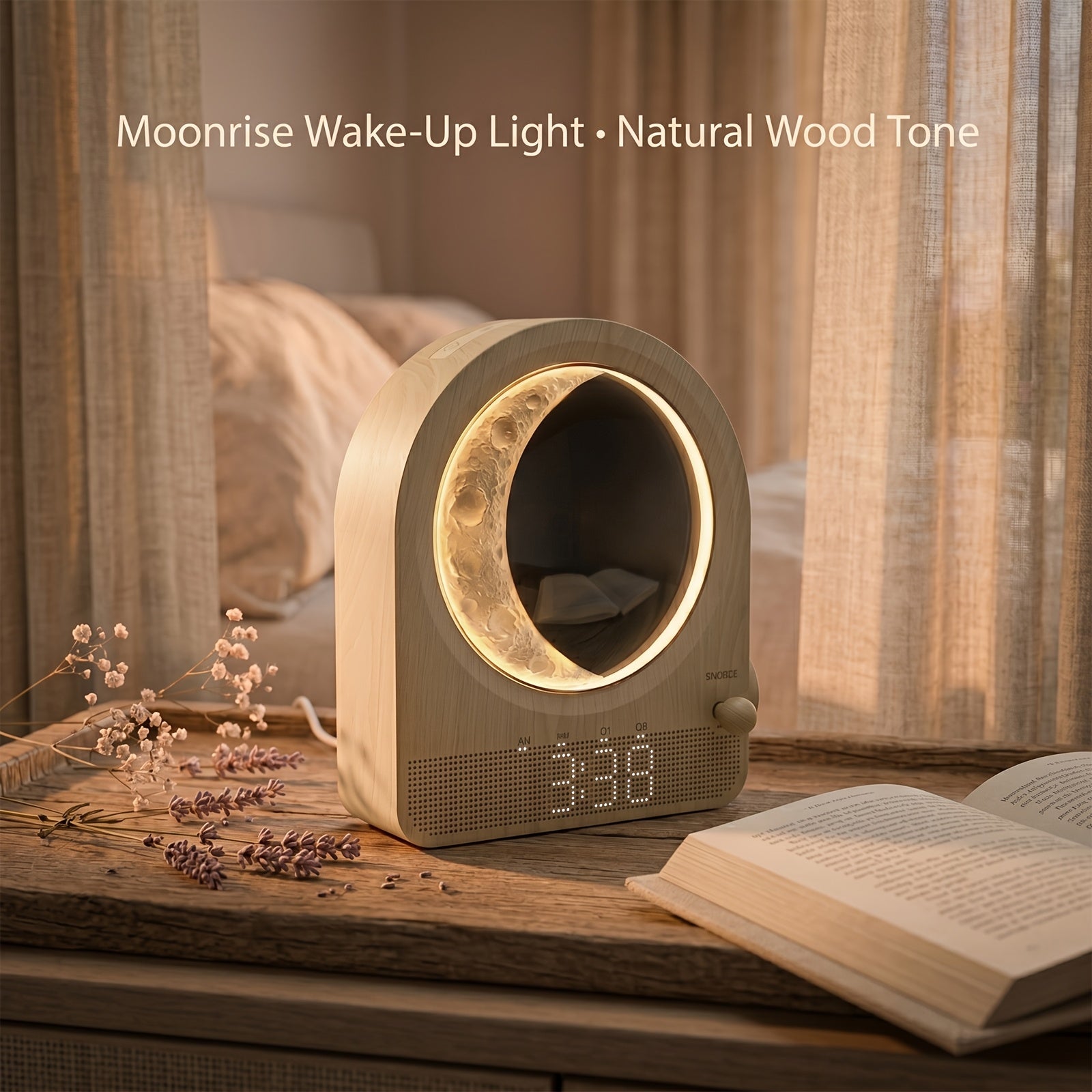 Macchina per luce dell'alba e rumore bianco per un sonno riposante