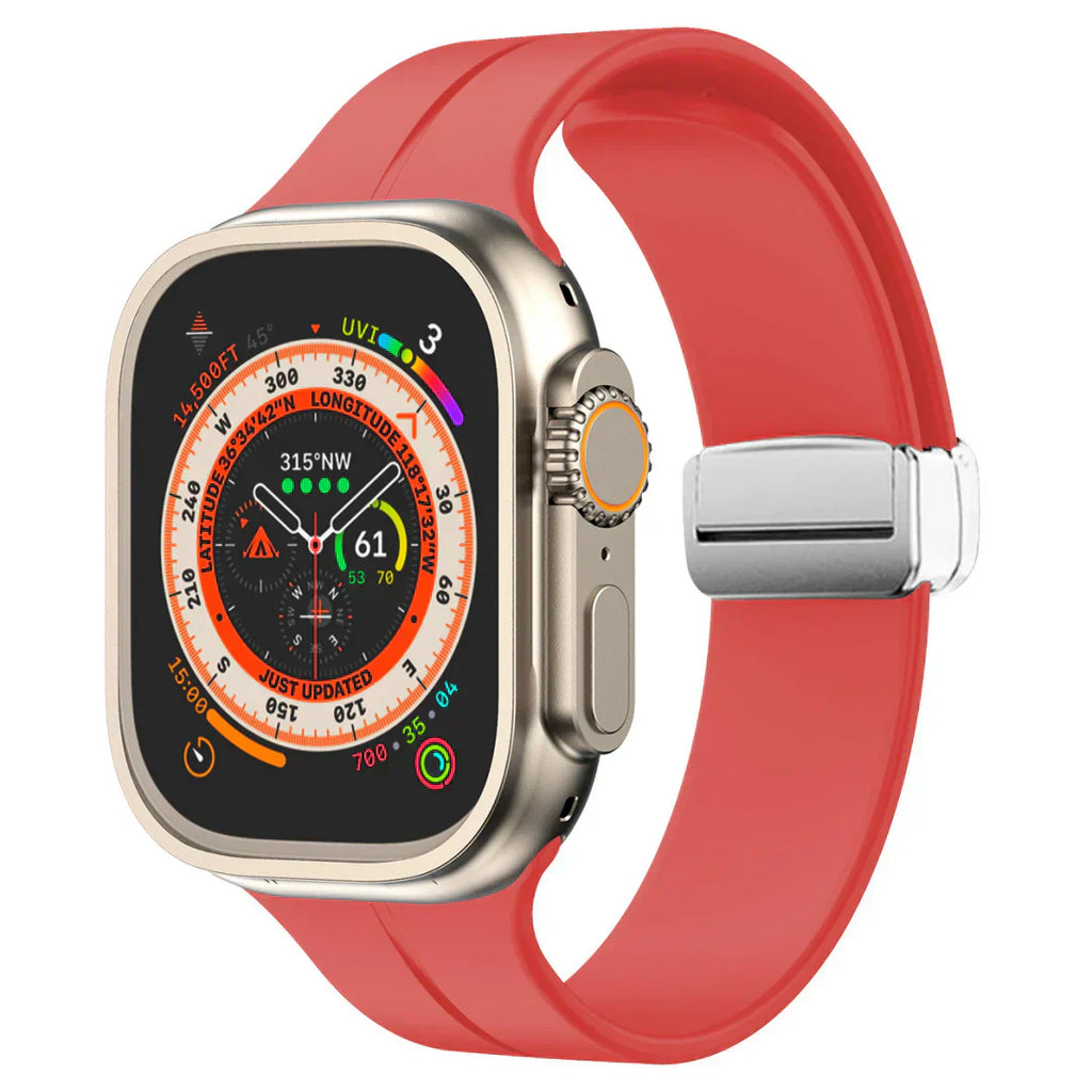 Silikonový řemínek Apple Watch s magnetickým zapínáním pro snadné nastavení
