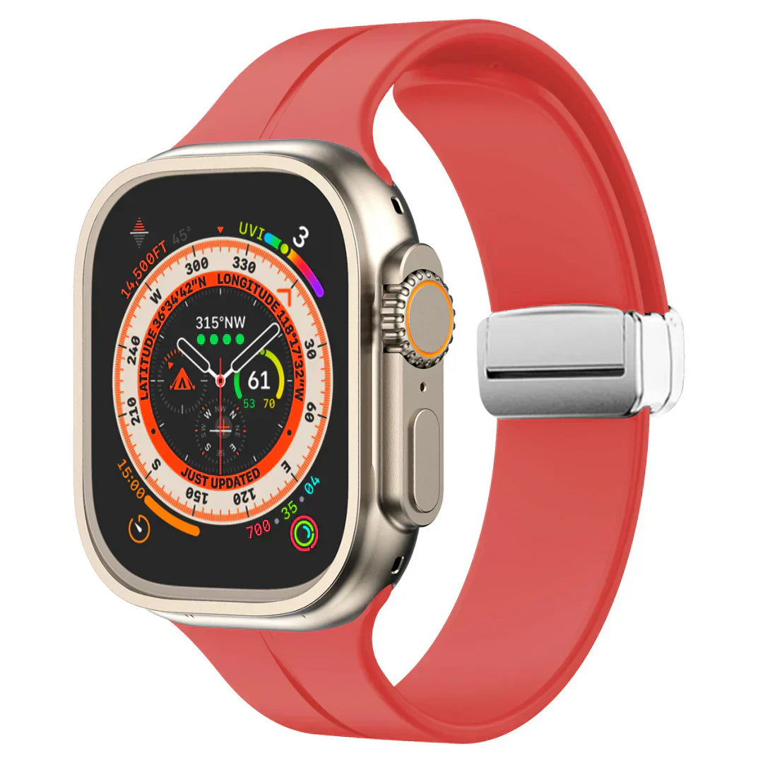 Silikonový řemínek Apple Watch s magnetickým zapínáním pro snadné nastavení