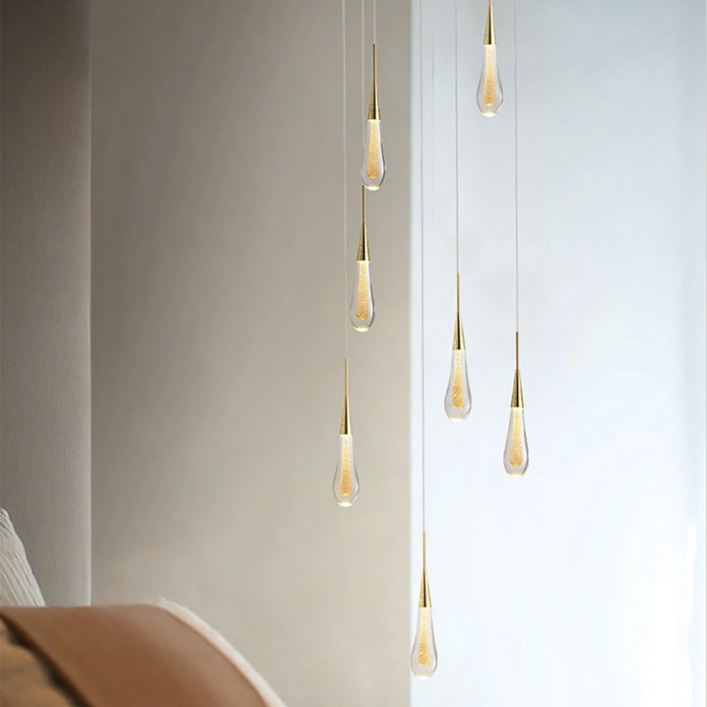 Lámpara colgante Aurora Glow Drop para espacios modernos | Fervei