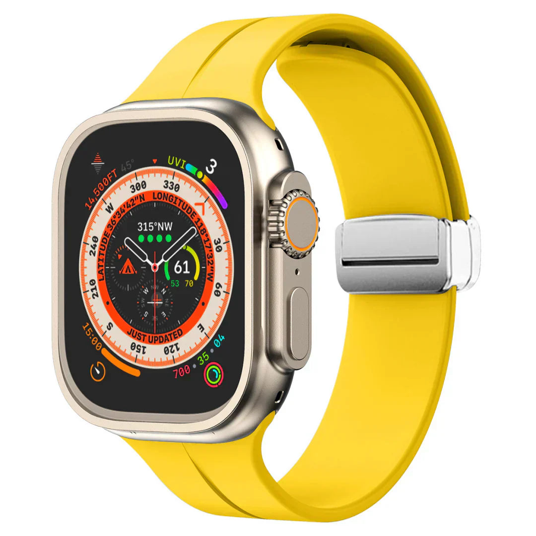 Silikonový řemínek Apple Watch s magnetickým zapínáním pro snadné nastavení