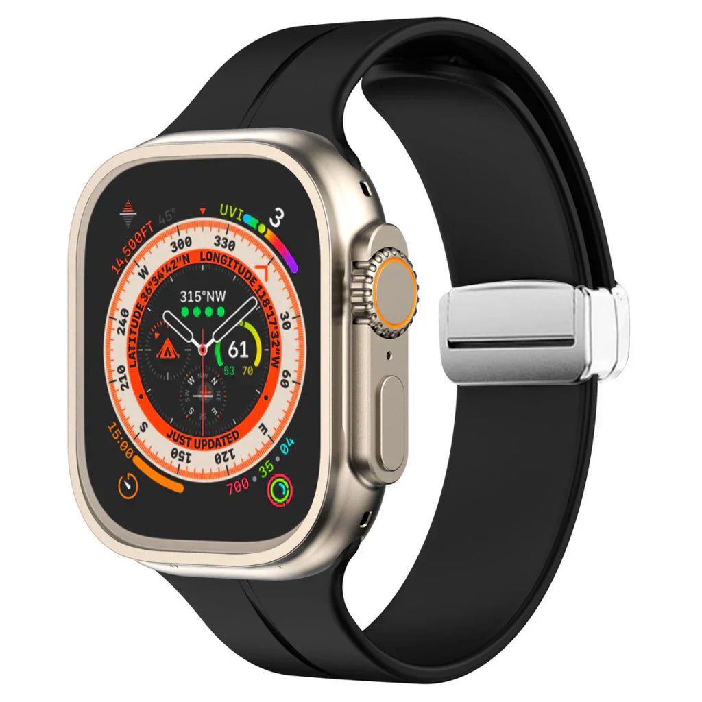 Silikonový řemínek Apple Watch s magnetickým zapínáním pro snadné nastavení