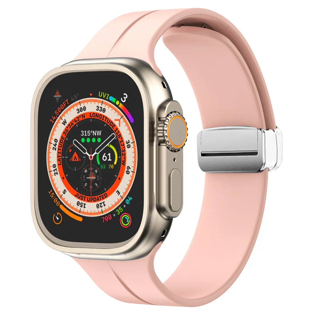 Silikonový řemínek Apple Watch s magnetickým zapínáním pro snadné nastavení