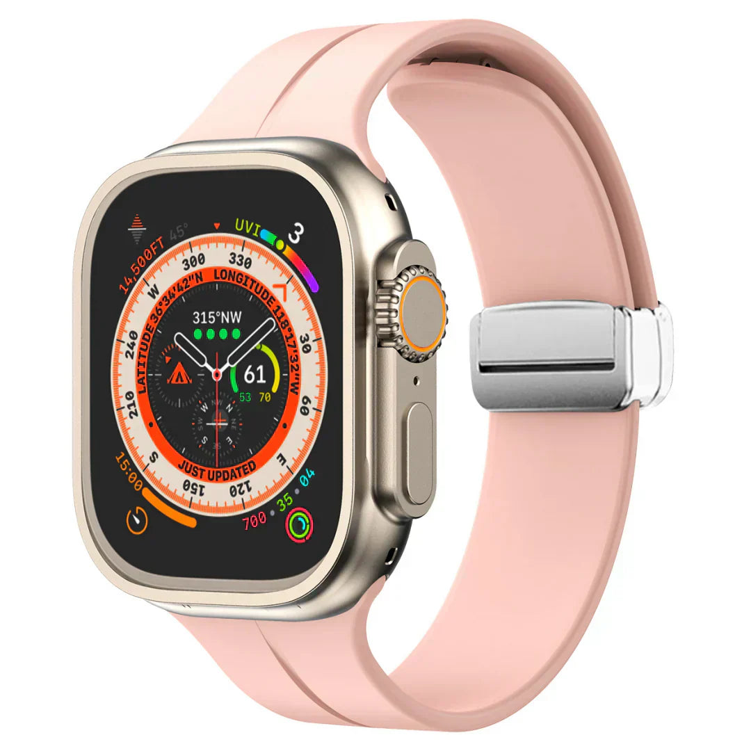 Silikonový řemínek Apple Watch s magnetickým zapínáním pro snadné nastavení