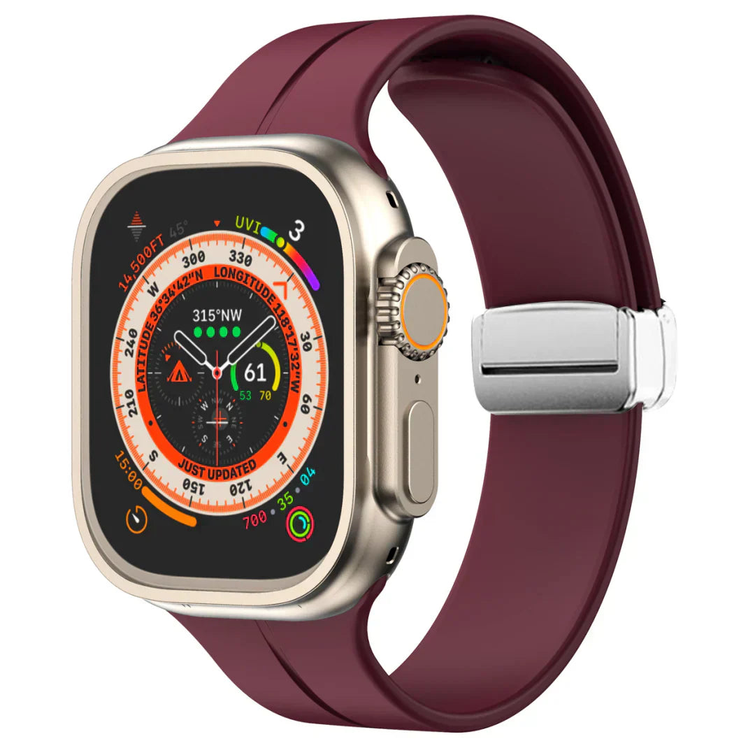 Silikonový řemínek Apple Watch s magnetickým zapínáním pro snadné nastavení