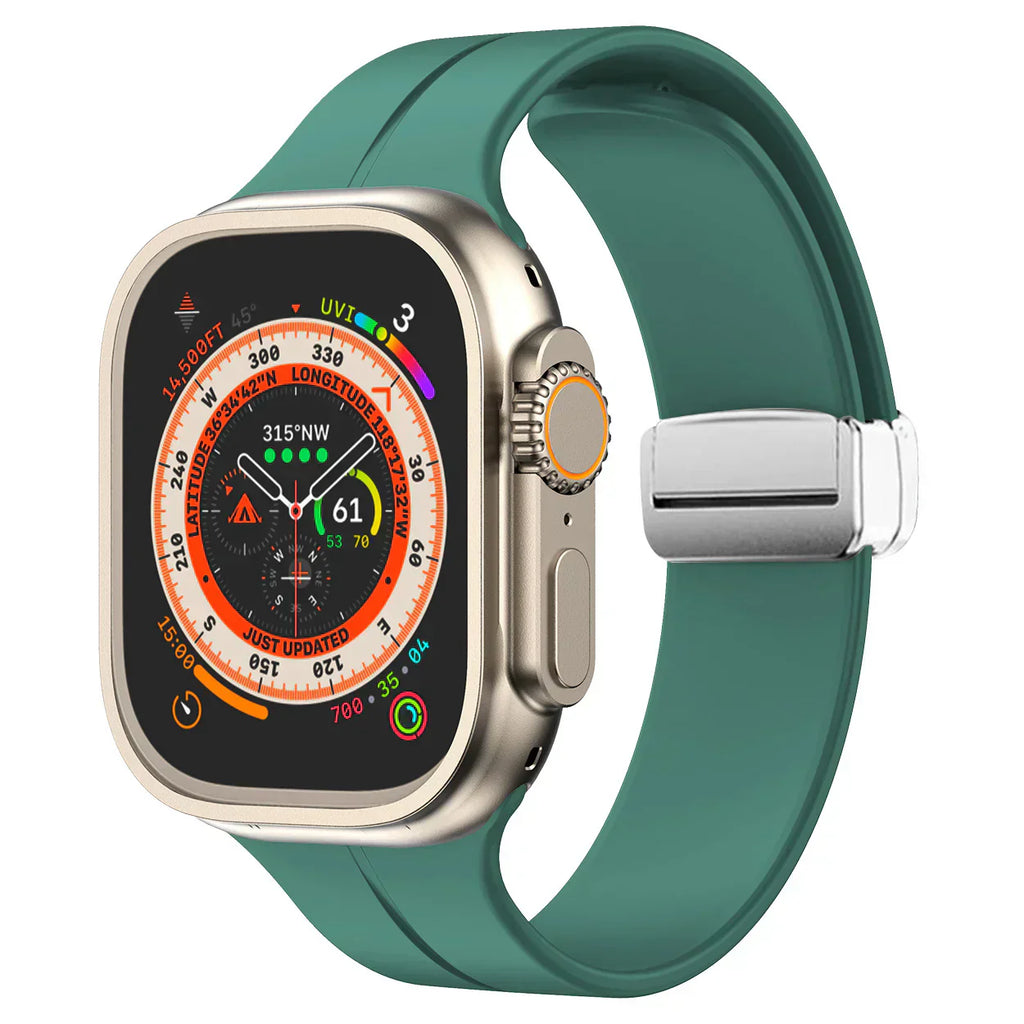 Silikonový řemínek Apple Watch s magnetickým zapínáním pro snadné nastavení
