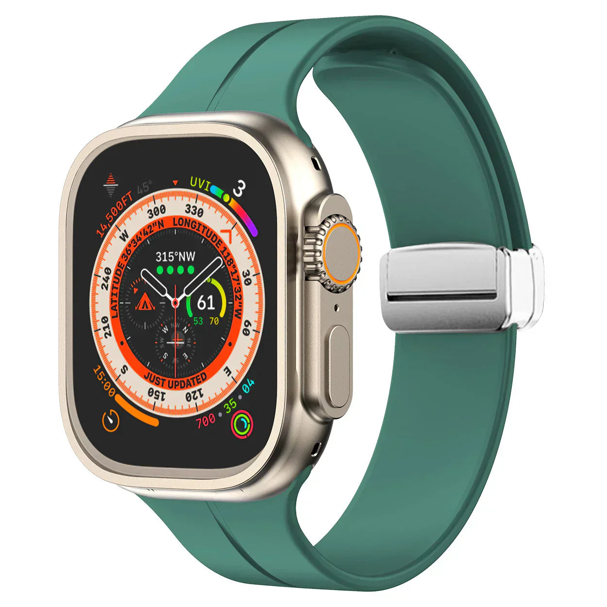 Silikonový řemínek Apple Watch s magnetickým zapínáním pro snadné nastavení