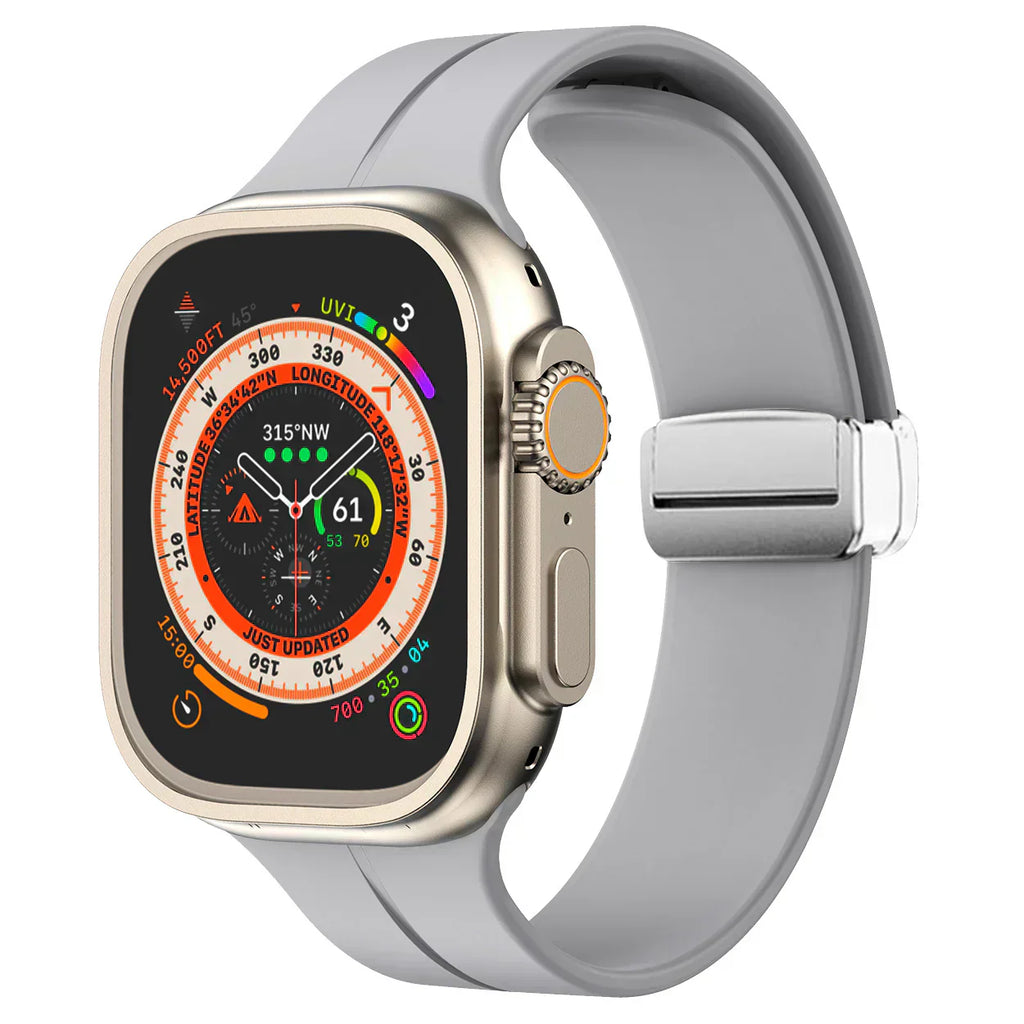 Silikonový řemínek Apple Watch s magnetickým zapínáním pro snadné nastavení