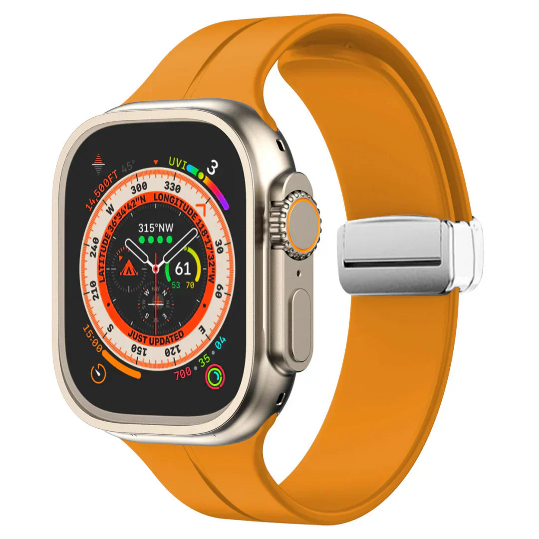 Silikonový řemínek Apple Watch s magnetickým zapínáním pro snadné nastavení
