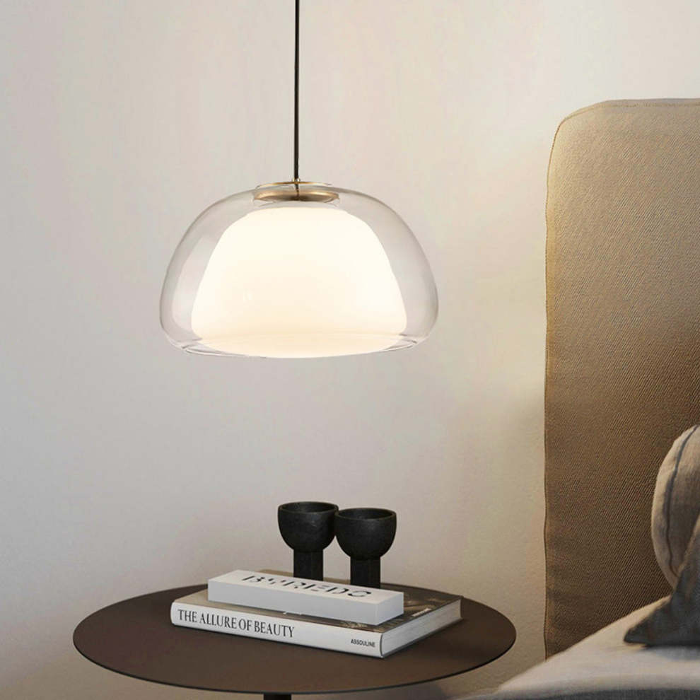 Aurora Milk Glass Pendant Light Modern Hanging Lamp | Fervei