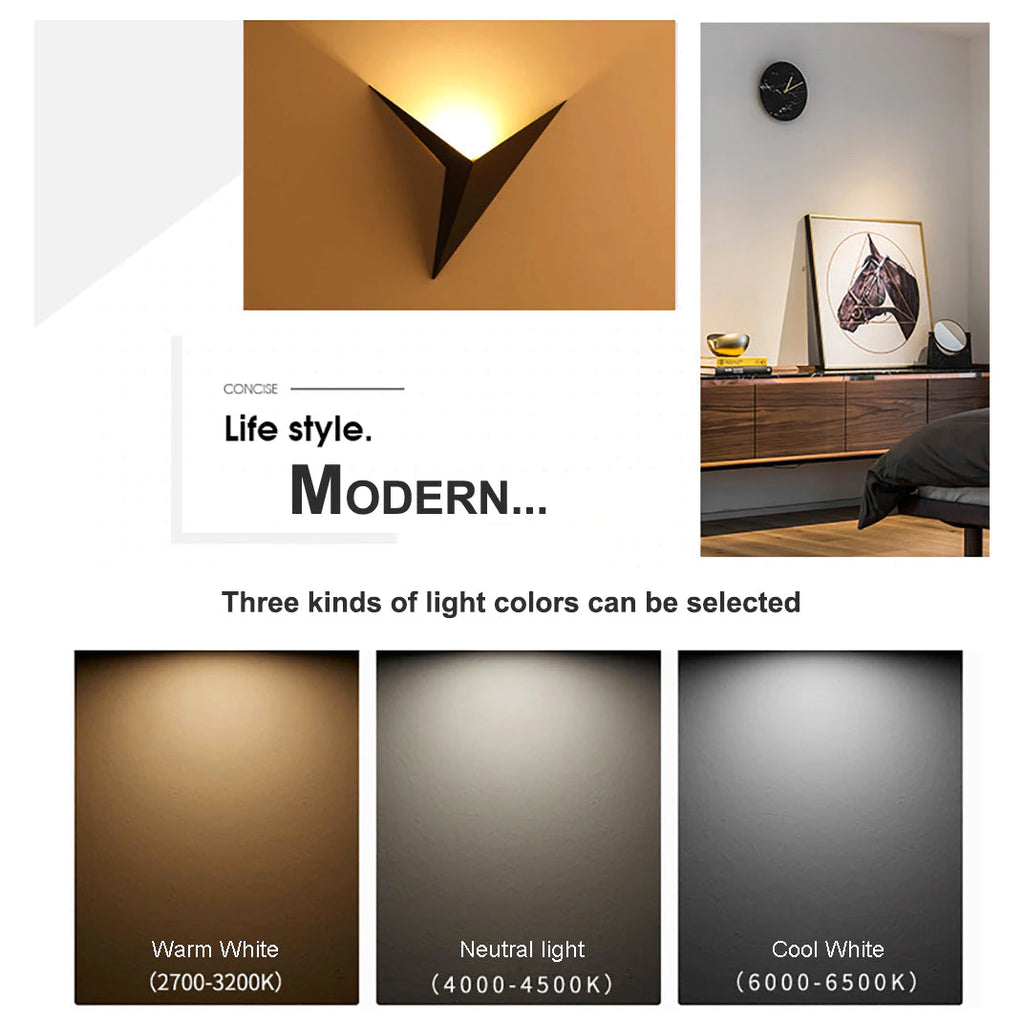 Luma Origami Wall Lamp With Inner Glow And Soft Shine