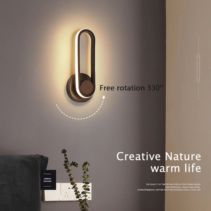 Nordix Nordic Style Adjustable Metal Bedside Wall Lamp