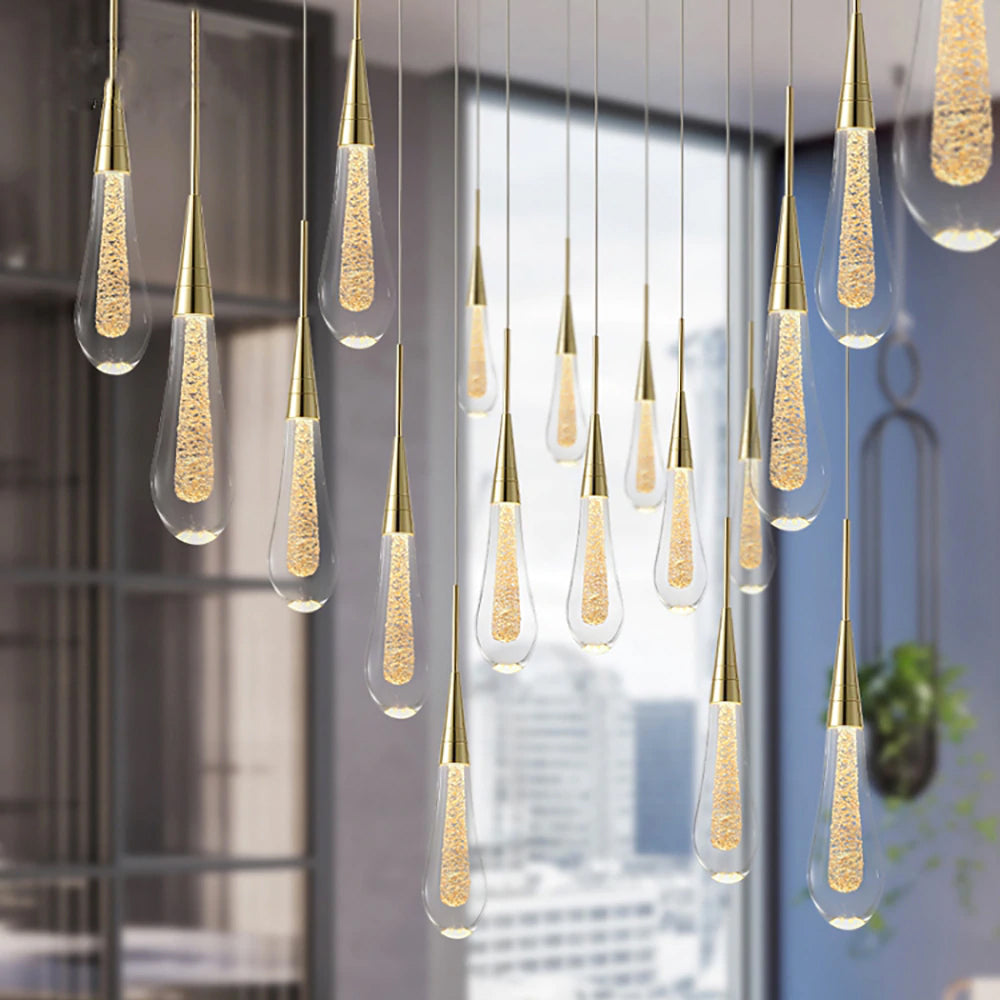 Lámpara colgante Aurora Glow Drop para espacios modernos | Fervei