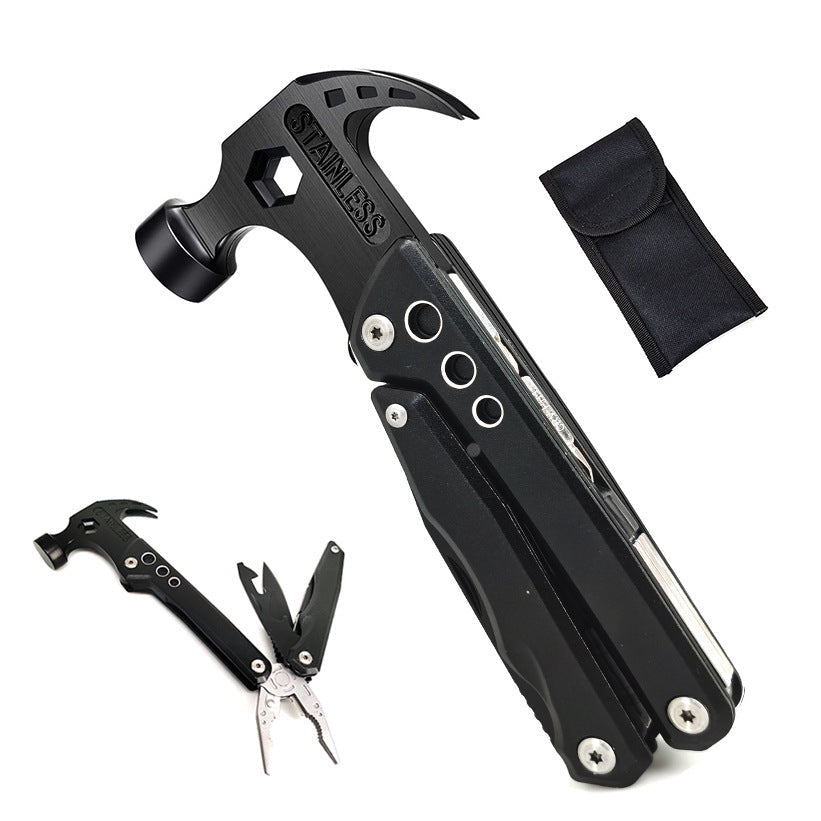 19-in-1 Multitool Hammer – Versatile Tool Combining Hammer, Pliers, Screwdriver, Knife, Bottle Opener, and 13 Extra Functions for Camping, DIY, and Emergencies