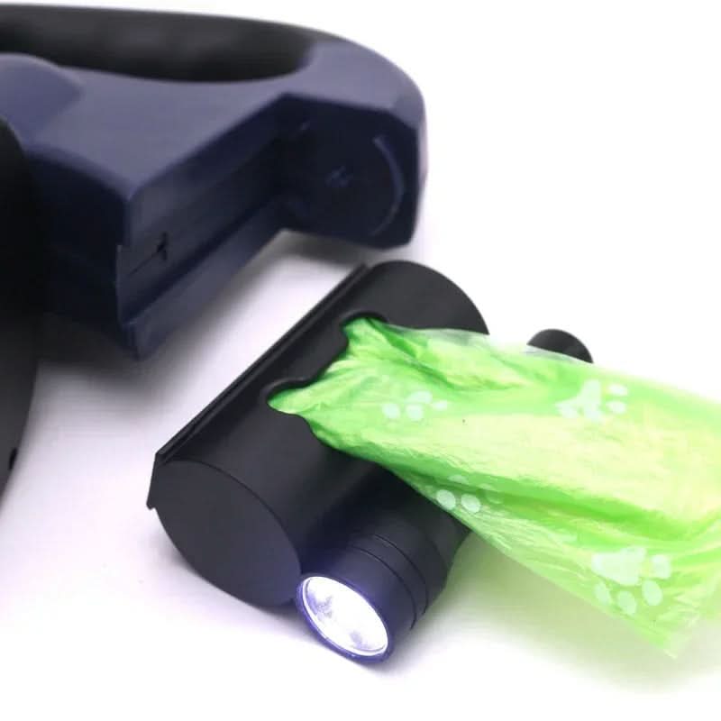 HarborPace Duo 3 m Extendable Leads With LED And Bag Dispenser For Relaxed Walks