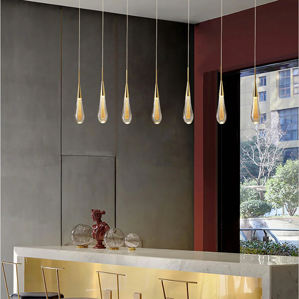 Lámpara colgante Aurora Glow Drop para espacios modernos | Fervei