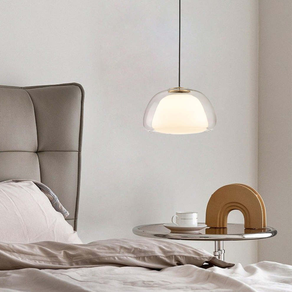 Aurora Milk Glass Pendant Light Modern Hanging Lamp | Fervei