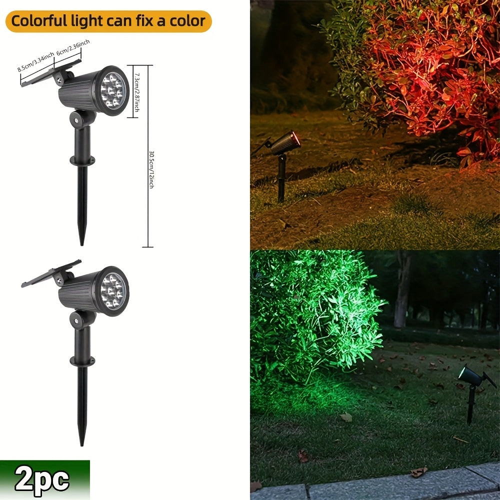 RGB Solar Spotlight Set for Trees and Backyard Decor