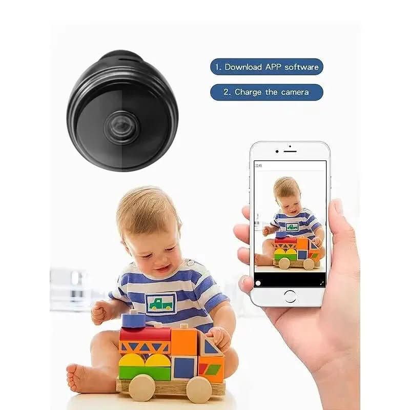 NovaCam Mini kompaktní bezpečnostní kamera 1080P s nočním viděním a ovládáním přes aplikaci