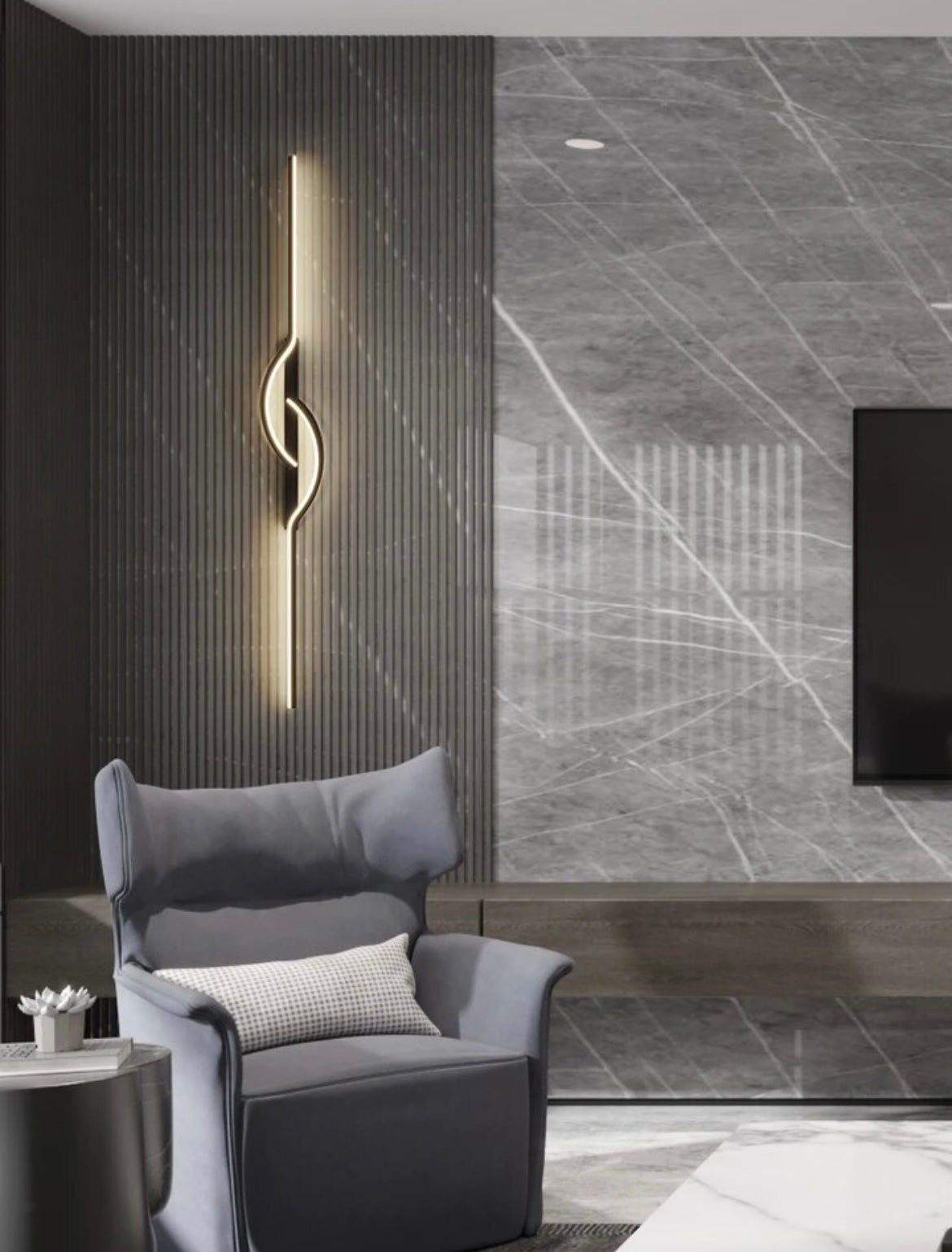 LumaArc Moderní nástěnná lampa z hliníku a akrylu s LED osvětlením
