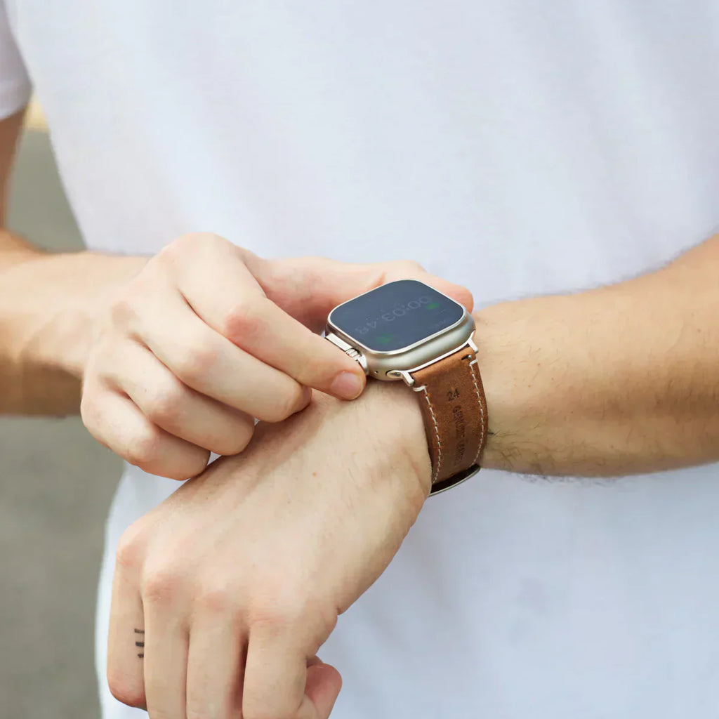 Elegante vintage leren band voor Apple Watch collectie