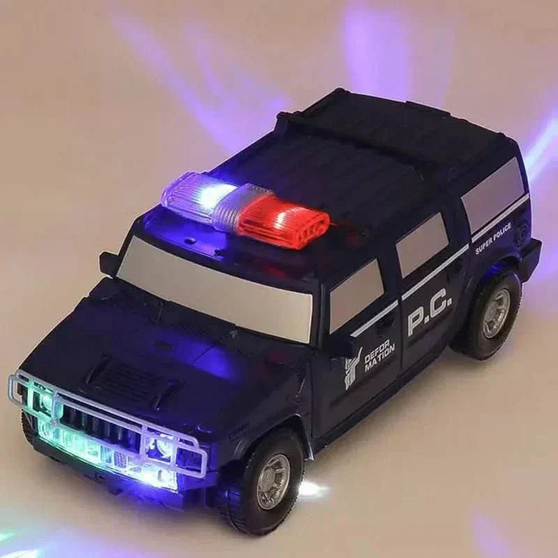 PulseRover 2-In-1 Police Car And Robot With Light And Sound