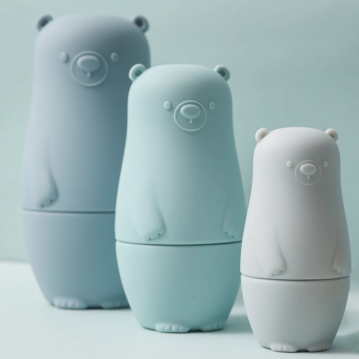 BrightNest Stackable Silicone Nesting Dolls for Fine Motor Skills