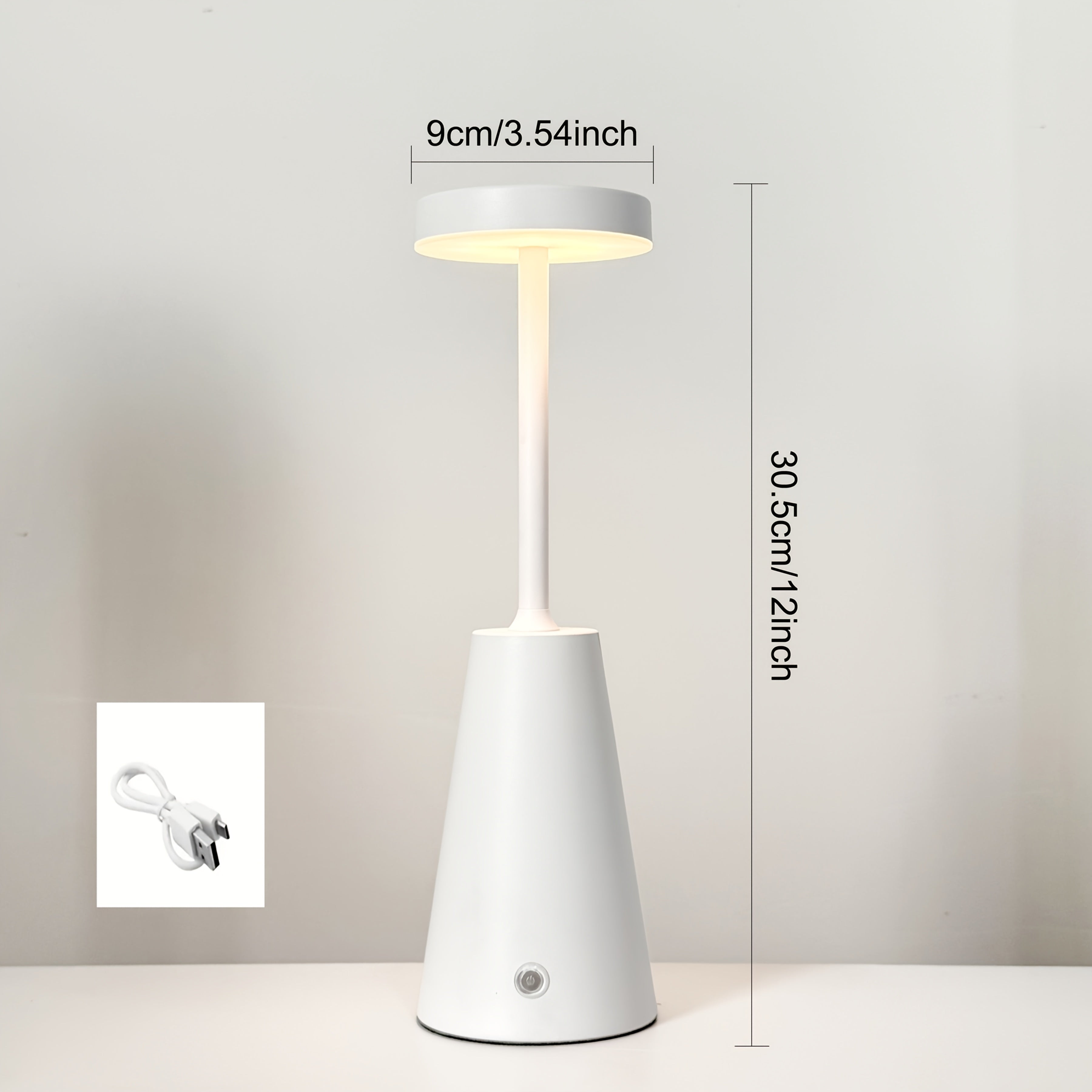 Touch Dimmable Metal Table Lamp for Modern Interiors