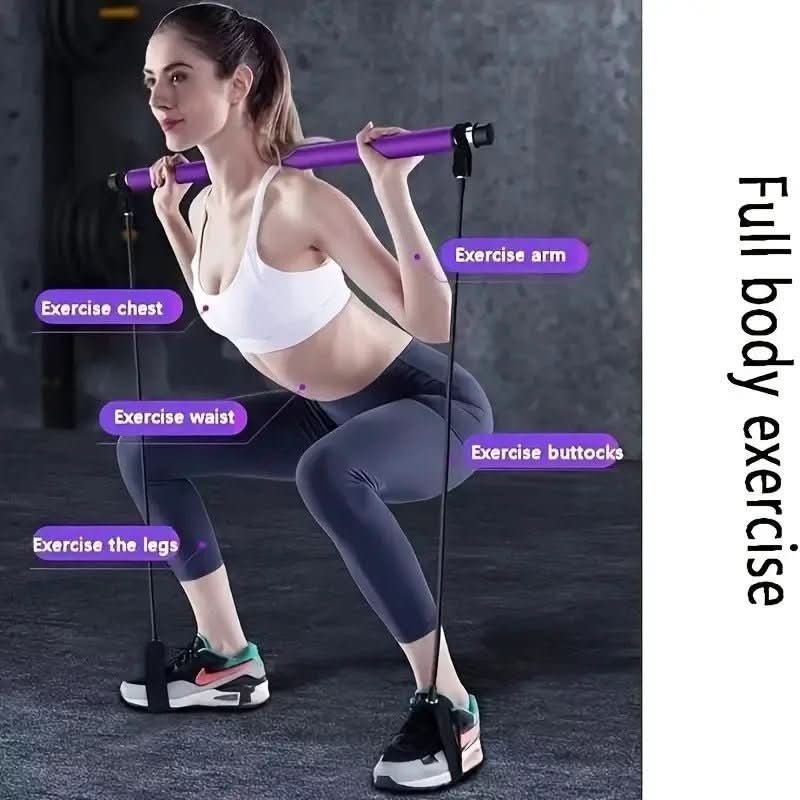 EquiCore Bar Set: Portable Pilates Training Device With Resistance Bands