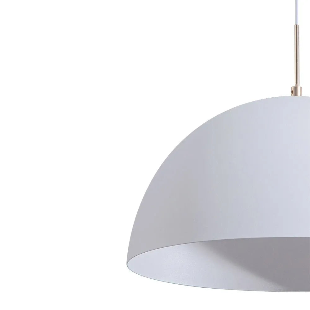 Moderní minimalistické závěsné světlo s bílým kloboukem a jedním světlem