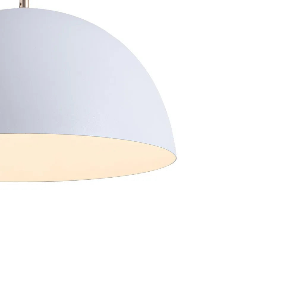 Moderní minimalistické závěsné světlo s bílým kloboukem a jedním světlem