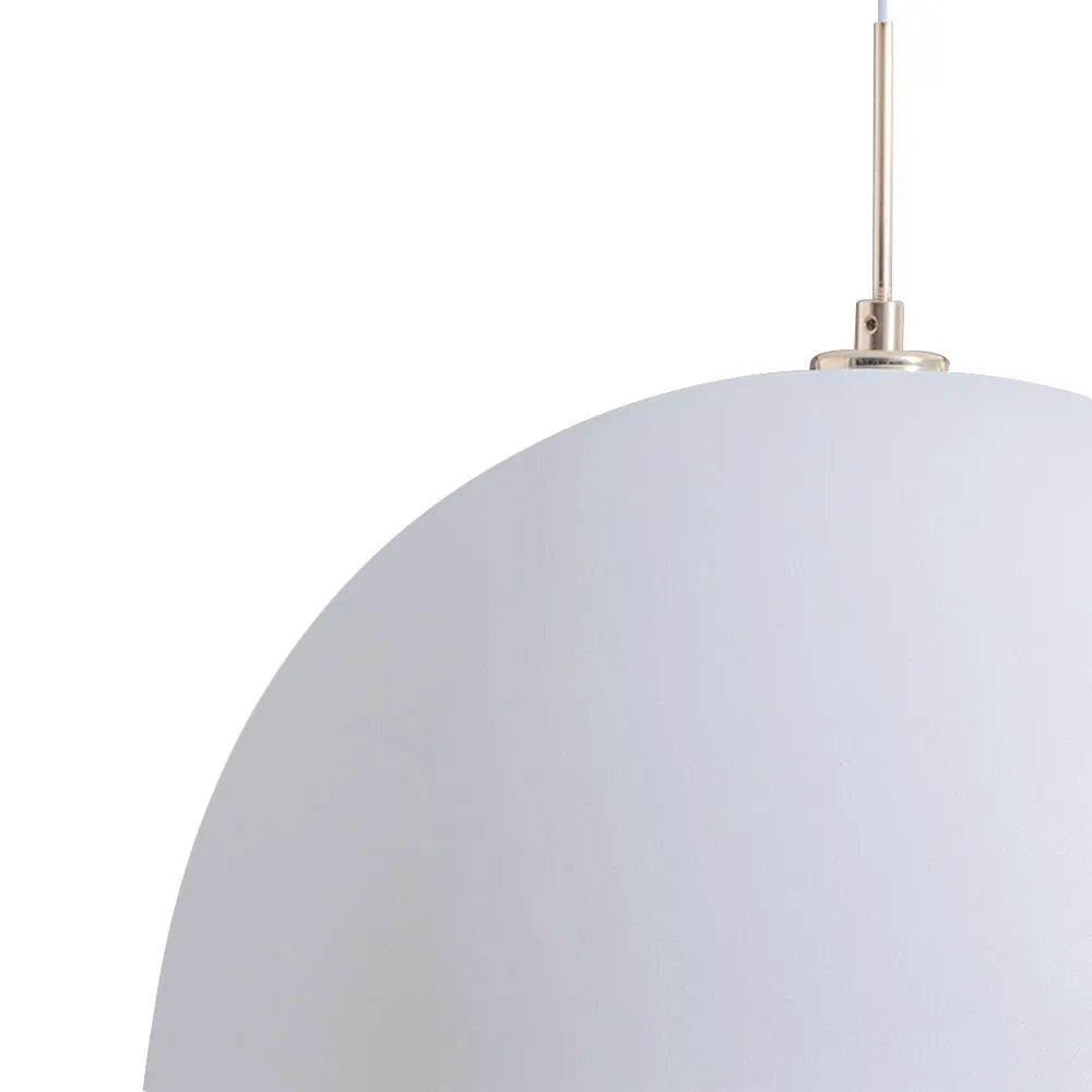 Moderní minimalistické závěsné světlo s bílým kloboukem a jedním světlem
