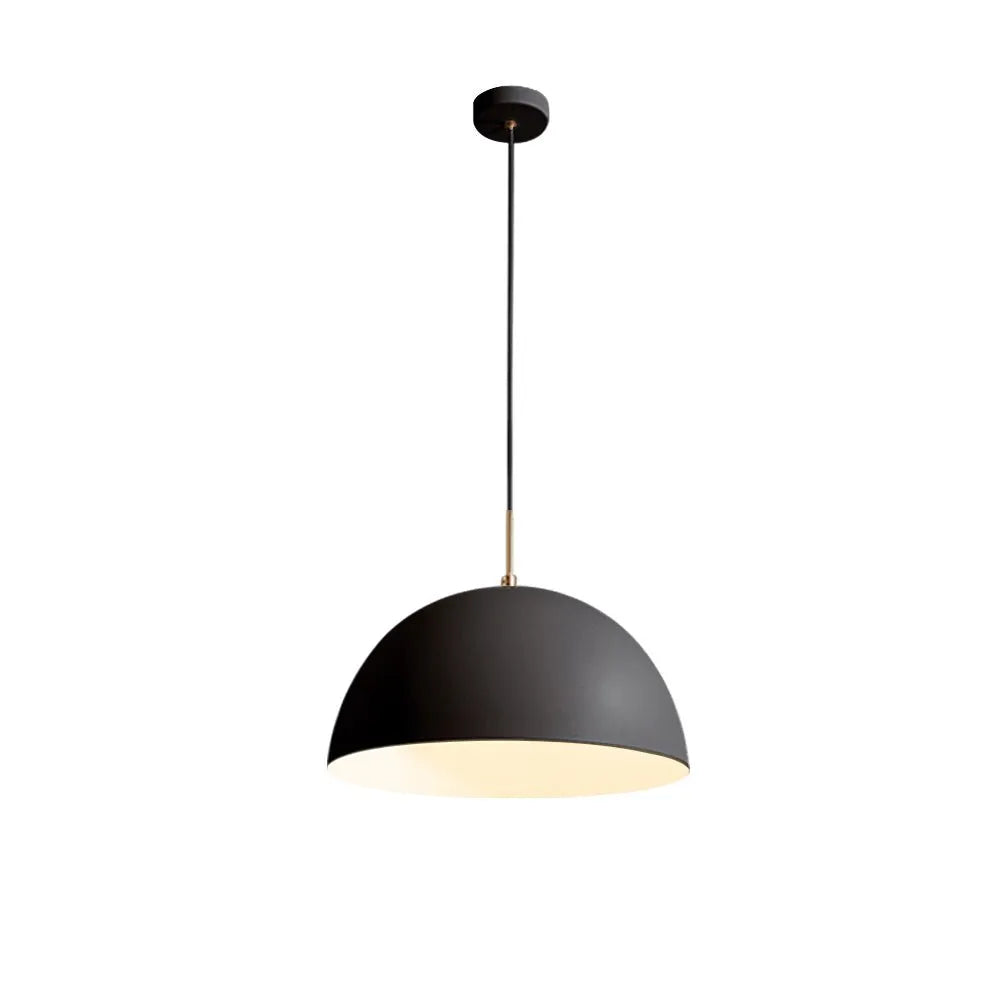 Moderní minimalistické závěsné světlo s bílým kloboukem a jedním světlem