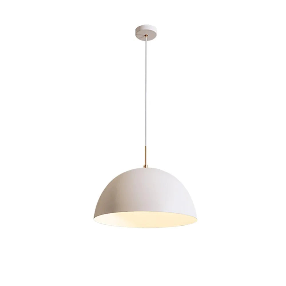 Moderní minimalistické závěsné světlo s bílým kloboukem a jedním světlem