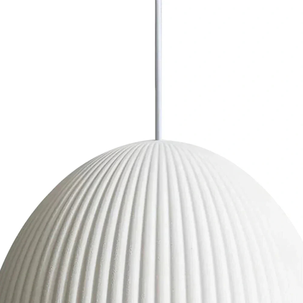 Moderne Harz Kuppel Pendelleuchte mit Rippenschirm, ein Licht