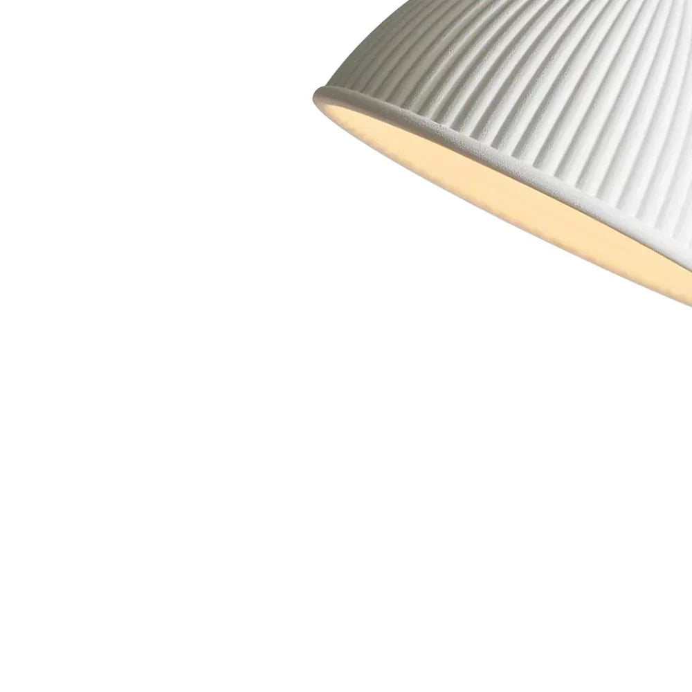 Moderne Harz Kuppel Pendelleuchte mit Rippenschirm, ein Licht