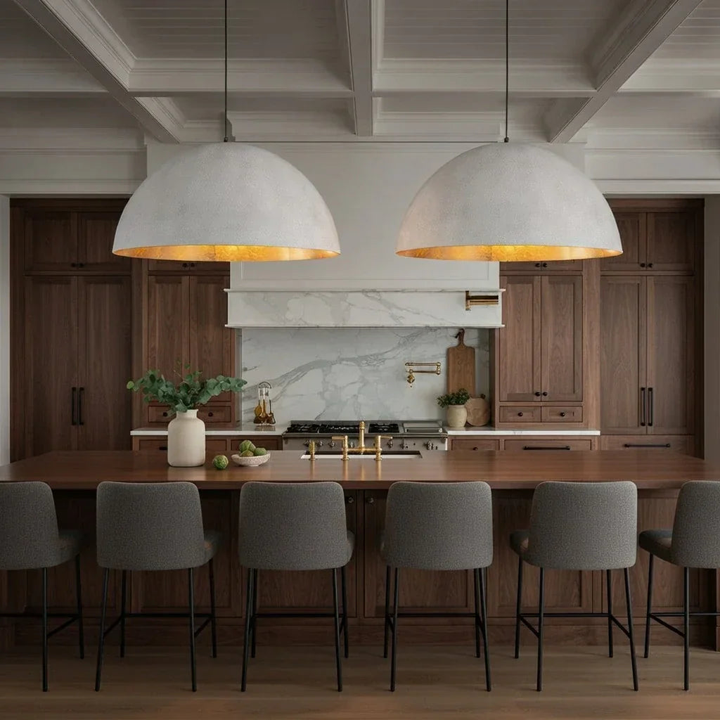 Industrial Oversized Metal Dome Pendant Light, 1 Light