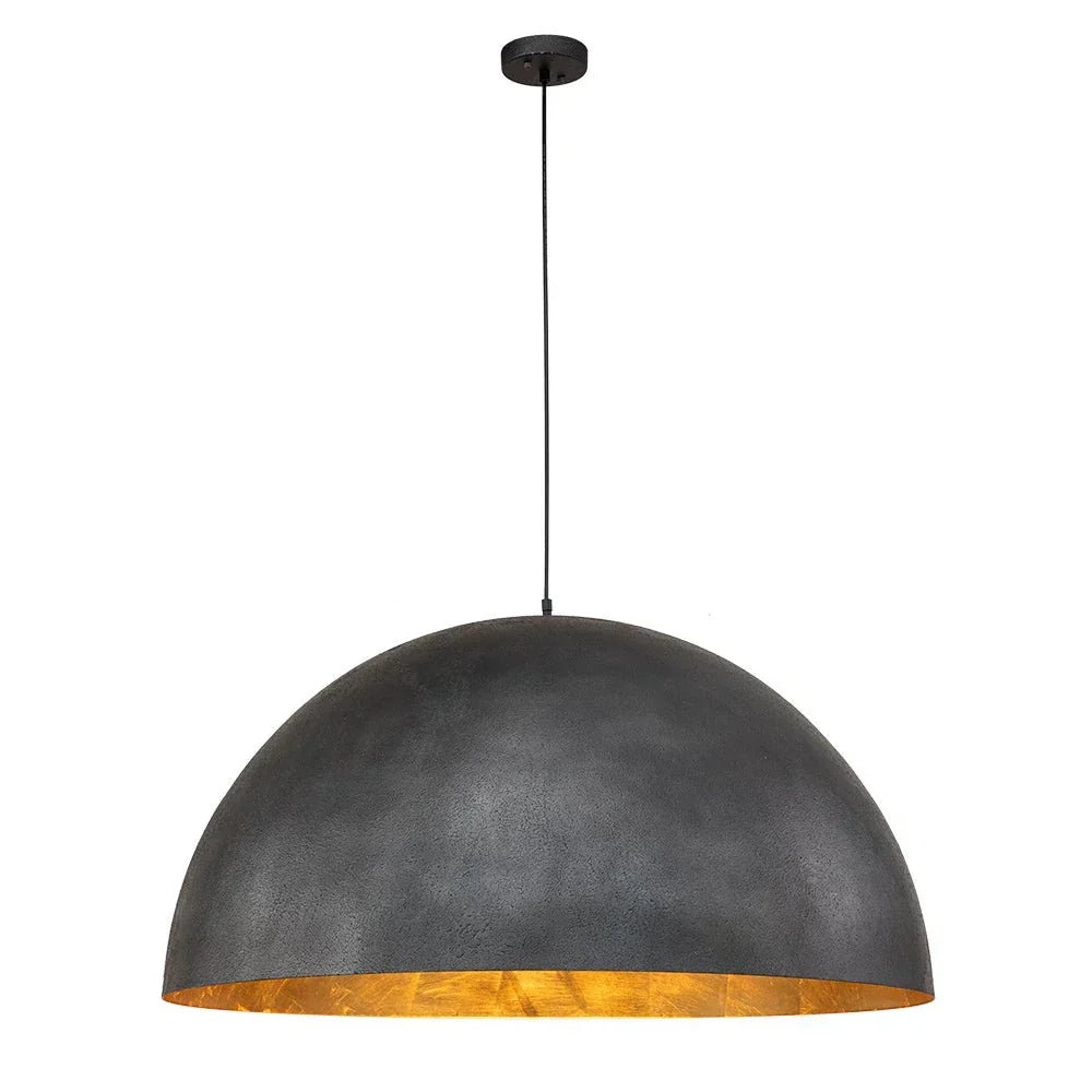 Industrial Oversized Metal Dome Pendant Light, 1 Light