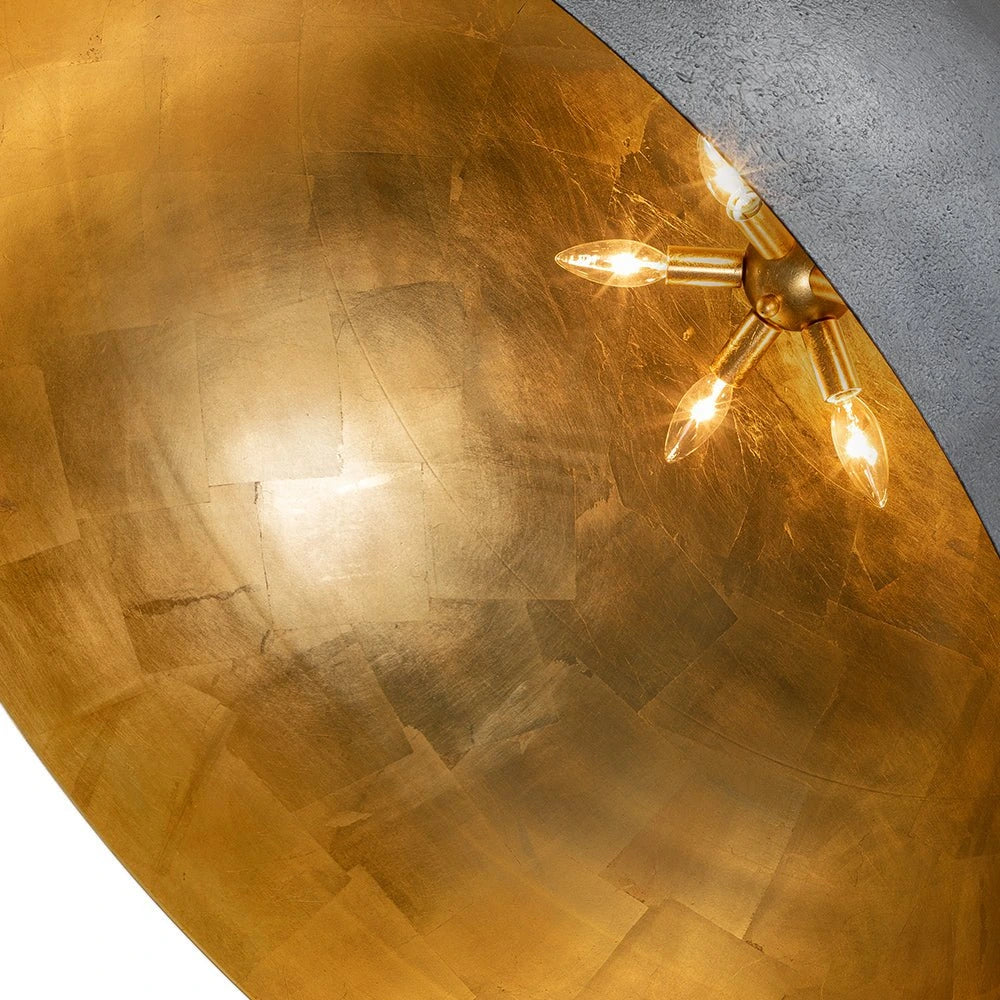 Industrial Oversized Metal Dome Pendant Light, 1 Light