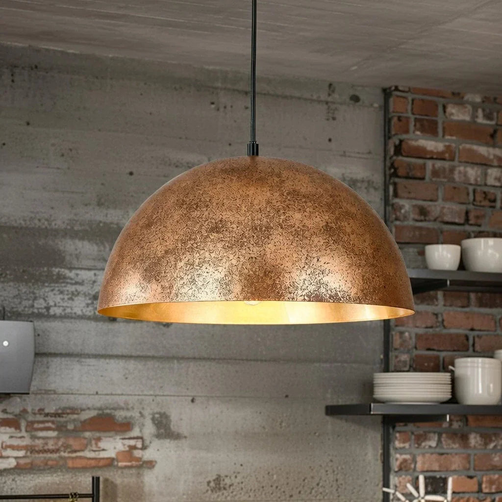 Industrial Oversized Metal Dome Pendant Light, 1 Light
