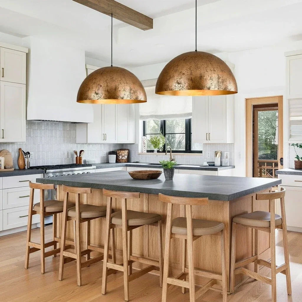 Industrial Oversized Metal Dome Pendant Light, 1 Light