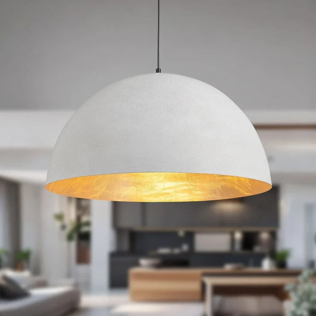Industrial Oversized Metal Dome Pendant Light, 1 Light