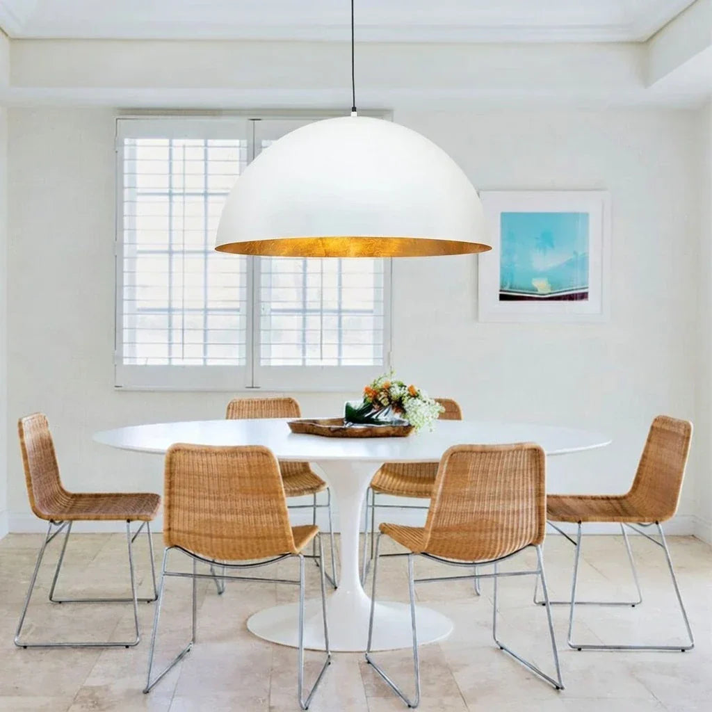 Industrial Oversized Metal Dome Pendant Light, 1 Light