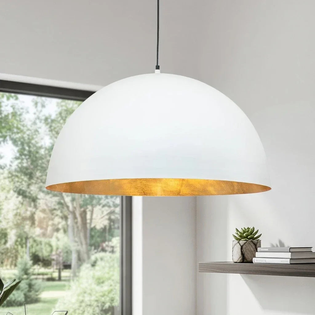 Industrial Oversized Metal Dome Pendant Light, 1 Light