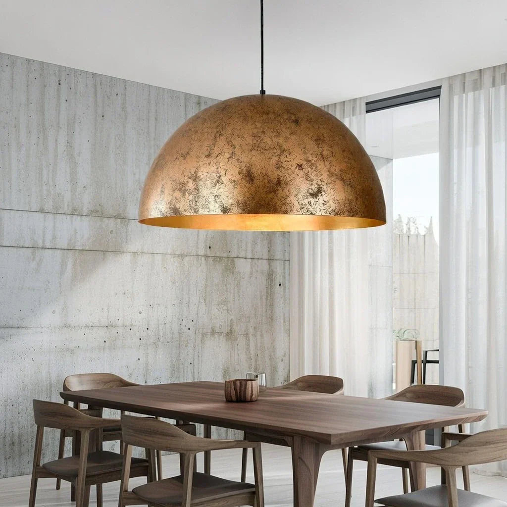 Industrial Oversized Metal Dome Pendant Light, 1 Light