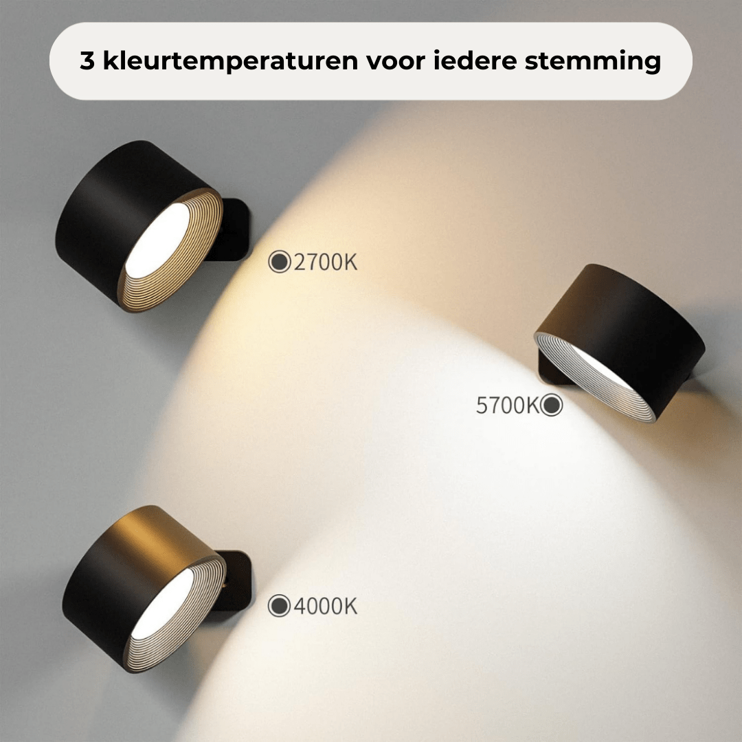 NovaLumen 360° bezdrátová nástěnná lampa s dobíjením