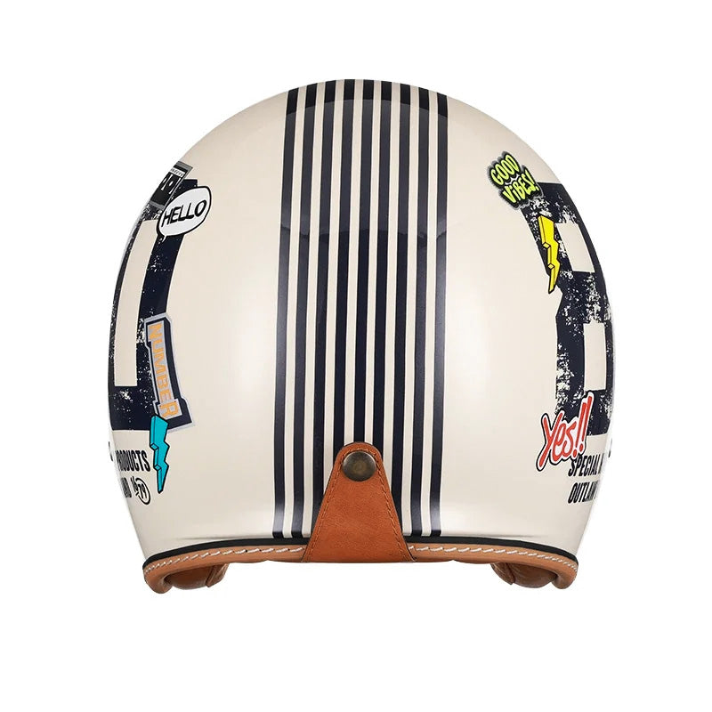 JetLite Offener Helm mit federleichtem ABS-Gehäuse und zeitlosem Retro-Stil