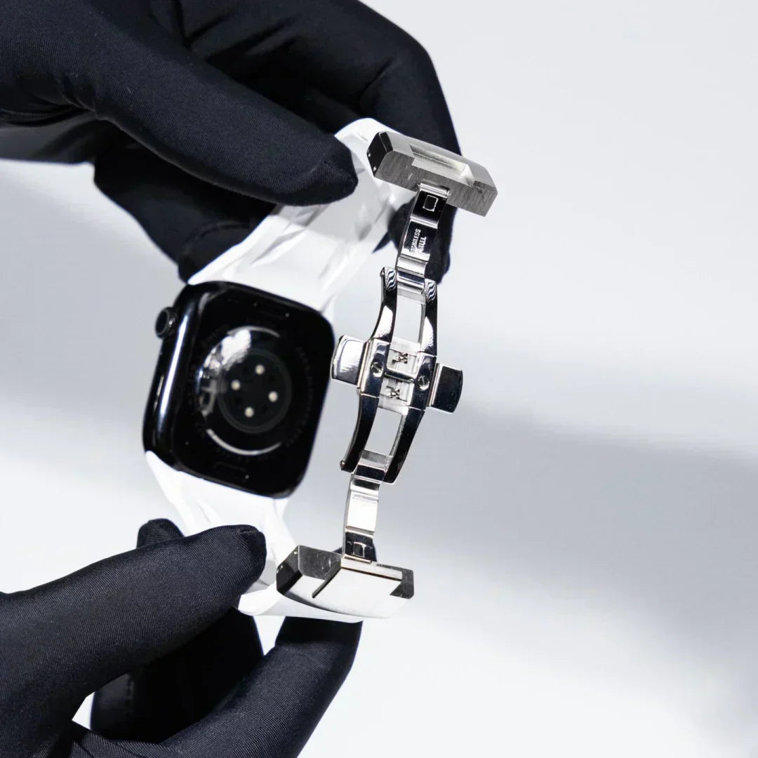 Premium Butterfly Buckle Rubber Band FKM For Apple Watch